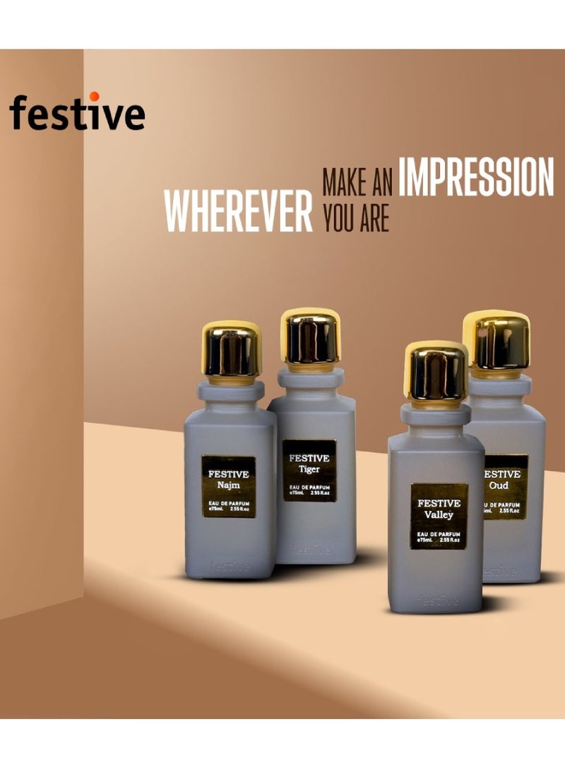 Festive Gallery Oud by Festive, Eau De Perfume,Premium Quality Oud Fragraance UNISEX With Luxury Box And Gift Bag,for both Men And Women 75ml  - Image 2