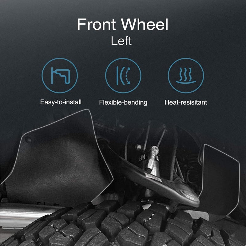 4Pcs Mud Flaps,Premium Splash Guards Fender Liner Shields Compatible with Toyota Tundra Sequoia 2007-2020 Front and Rear - Image 2