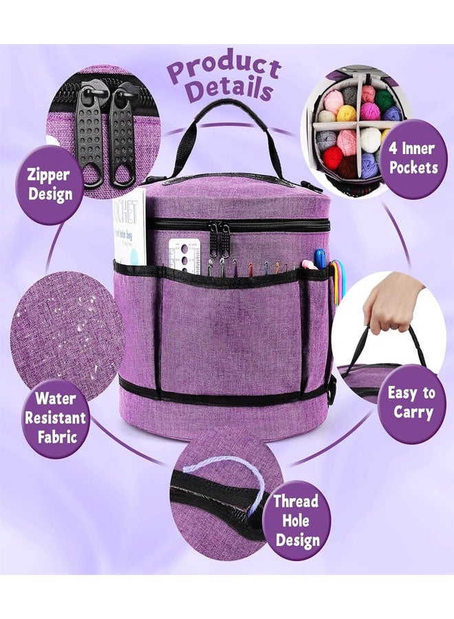 كيلا مجموعة أدوات الكروشيه للمبتدئين، مجموعة أدوات الكروشيه للمبتدئين للبالغين - تتضمن مجموعات الكروشيه خطافات الكروشيه وحقيبة الحياكة وخيوط الكروشيه لتعليمات الكروشيه ومجموعة الحياكة ولوازم الكروشيه والهدايا - Image 2