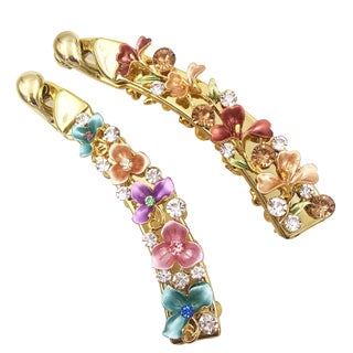 2PCS Floral Rhinestone Banana Hair Clip Claw Ponytail Holder Maker Styling for Women - pzsku/ZE4EE07BA1E0D8666A3A4Z/45/1746220713/d2e2f237-e2e3-45b4-bbb4-ed183b67f5d7