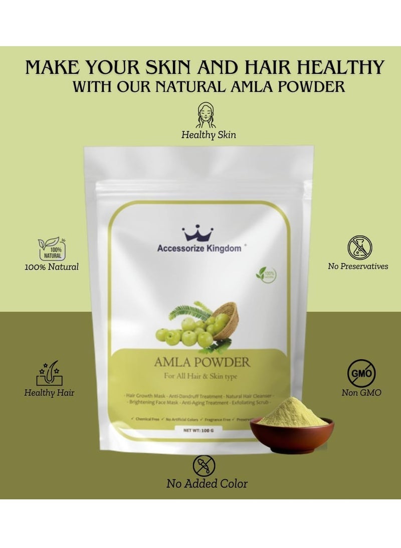 مملكة الإكسسوارات مسحوق أمل (100 جم) - طبيعي 100٪ | مناسب للشعر والبشرة | يعزز نمو الشعر ويحارب قشرة الرأس وينظف فروة الرأس | يعزز إشراق البشرة ويقلل من التجاعيد ويجدد البشرة بلطف - Image 2