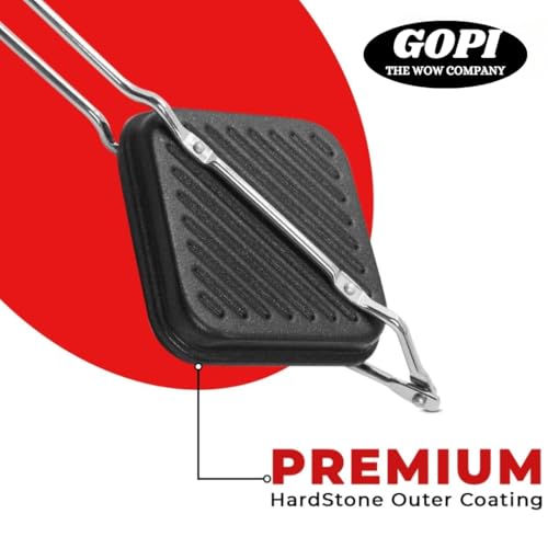 GOPI Non-Stick Grill Sandwich Toaster, Gas Compatible, Black - Image 5