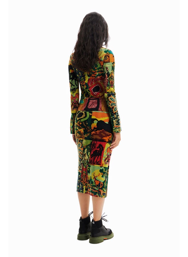 DESIGUAL فستان ميدي من إم كريستيان لاكروا  - Image 4