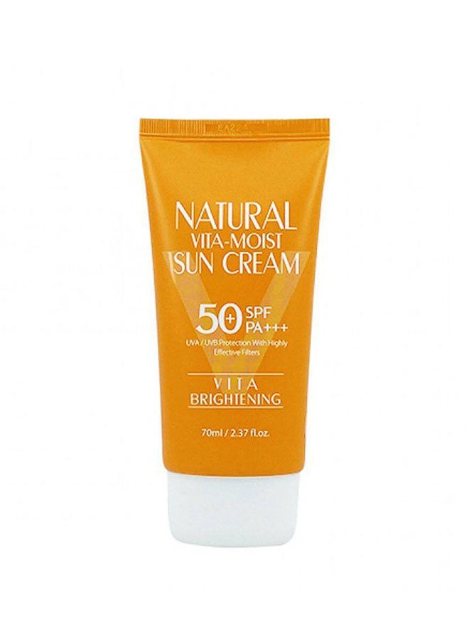 3W CLINIC Natural Vita-Moist Sun Cream 70ml  - Image 1