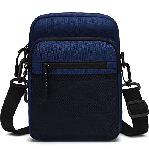Lohol Small Messenger Bag for Men Women, Water Resistant Adjustable Crossbody Sling bag Purse for Travel Sports (Navy Blue) - Image 1