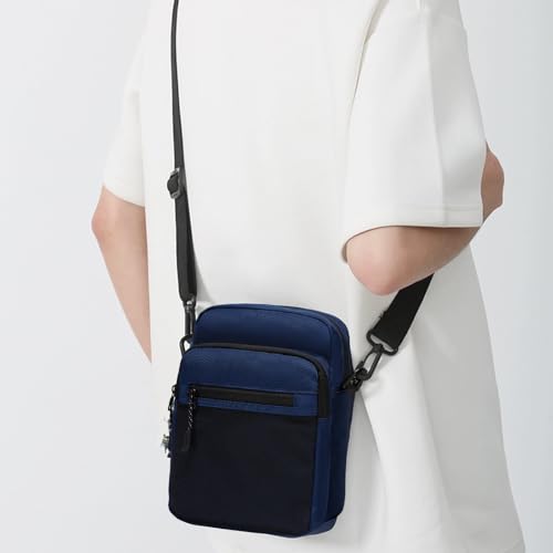 Lohol Small Messenger Bag for Men Women, Water Resistant Adjustable Crossbody Sling bag Purse for Travel Sports (Navy Blue) - Image 2