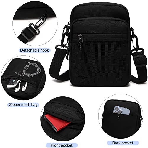 Lohol Small Messenger Bag for Men Women, Water Resistant Adjustable Crossbody Sling bag Purse for Travel Sports (Navy Blue) - Image 5