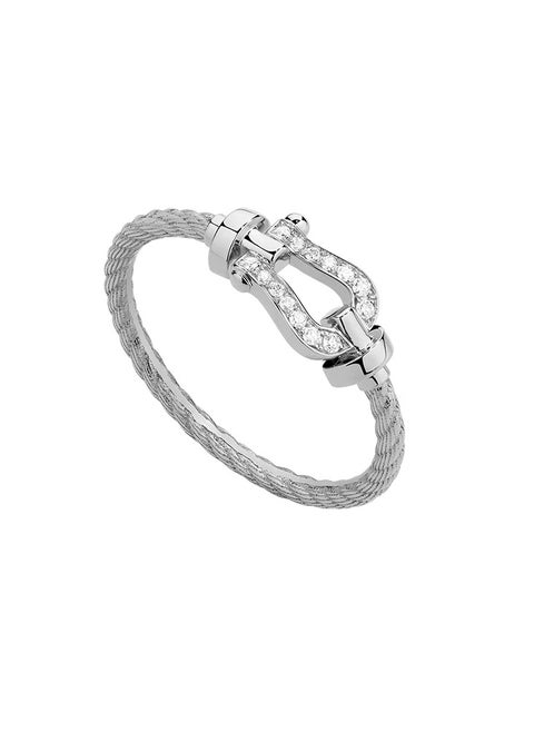 Force 10 ring Small model in 18k white gold and diamonds
