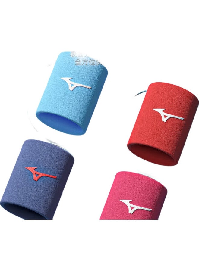 Mizuno حماية المعصم للرجال والنساء، دعم المعصم للياقة البدنية في كرة السلة، معدات واقية ماصة للعرق، بادمنتون B577 لون أزرق فاتح قطعة واحدة - Image 1