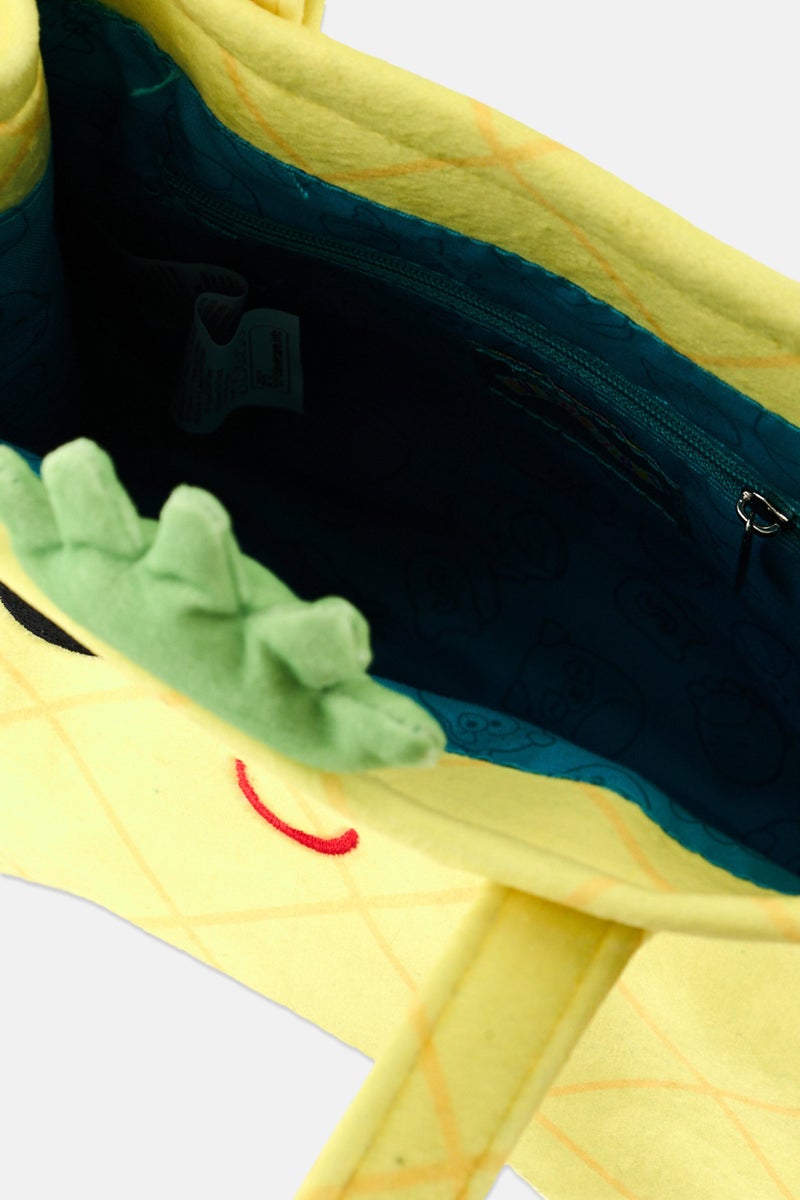 Squishmallows Kids Girl Textured Tote Bag 20 H x 24 L x 8 W cm, Yellow - Image 3