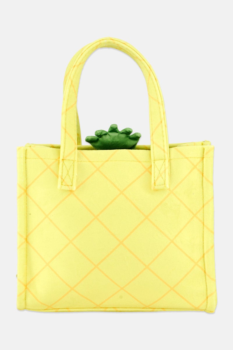 Squishmallows Kids Girl Textured Tote Bag 20 H x 24 L x 8 W cm, Yellow - Image 2