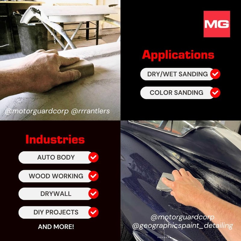 Motor Guard SB-1 Soft Block Flexible Sanding Block - Dual-Sided for Aggressive and Color Sanding - Image 4