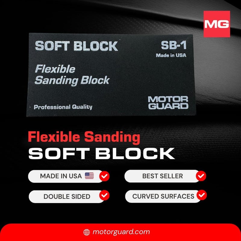 Motor Guard SB-1 Soft Block Flexible Sanding Block - Dual-Sided for Aggressive and Color Sanding - Image 3