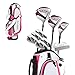 Aspire X1 Womens Golf Club Set Lightweight Graphite Shafts Driver Fairway Hybrid 6PW Irons Putter Stand Bag Headcovers RightHanded Pink Standard Size 53 to 59 - Image 3