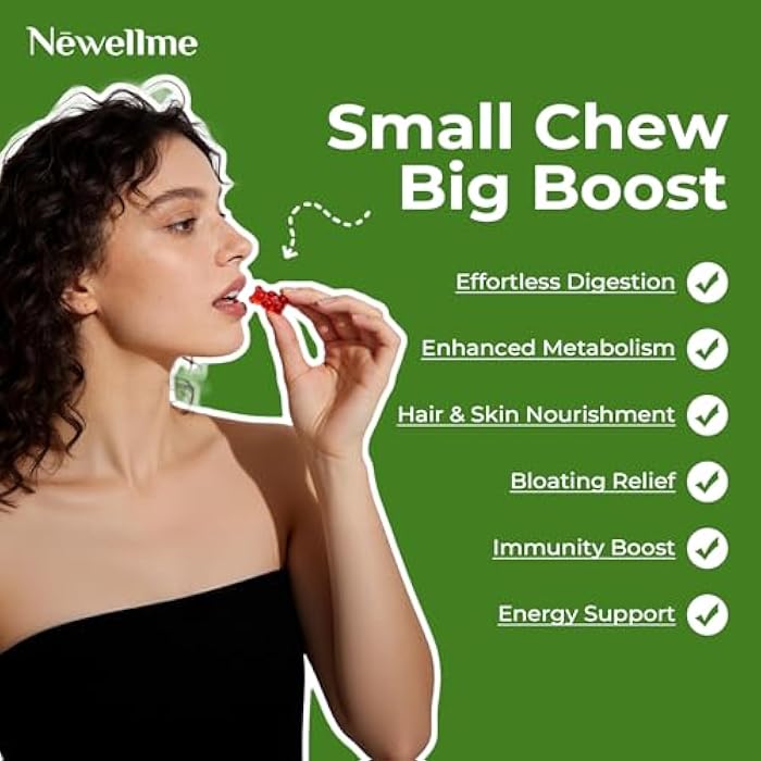 NEWELLME Sugar-Free Apple Cider Vinegar (ACV) Gummies with The Mother & B12, Vegan Organic Vitamin Gummies for Digestion, Energy & Metabolism,Gluten-Free, Multivitamin Support,30 Counts - Image 5