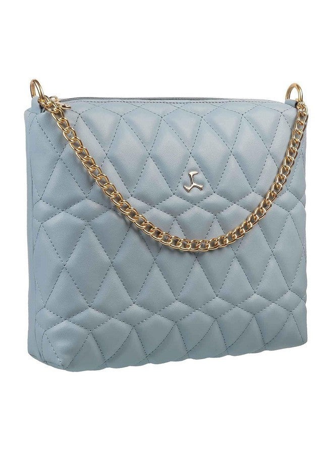 Mochi Womens Synthetic Blue Zip Top Sling (One Size) - Image 5