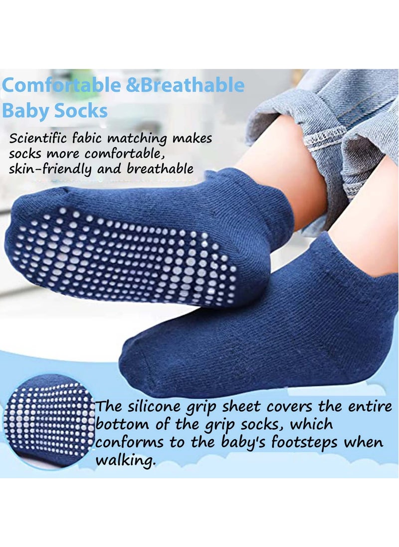 Generic 6 Pairs Baby Socks With Grippers, Non Slip Grip Baby Socks  - Image 3