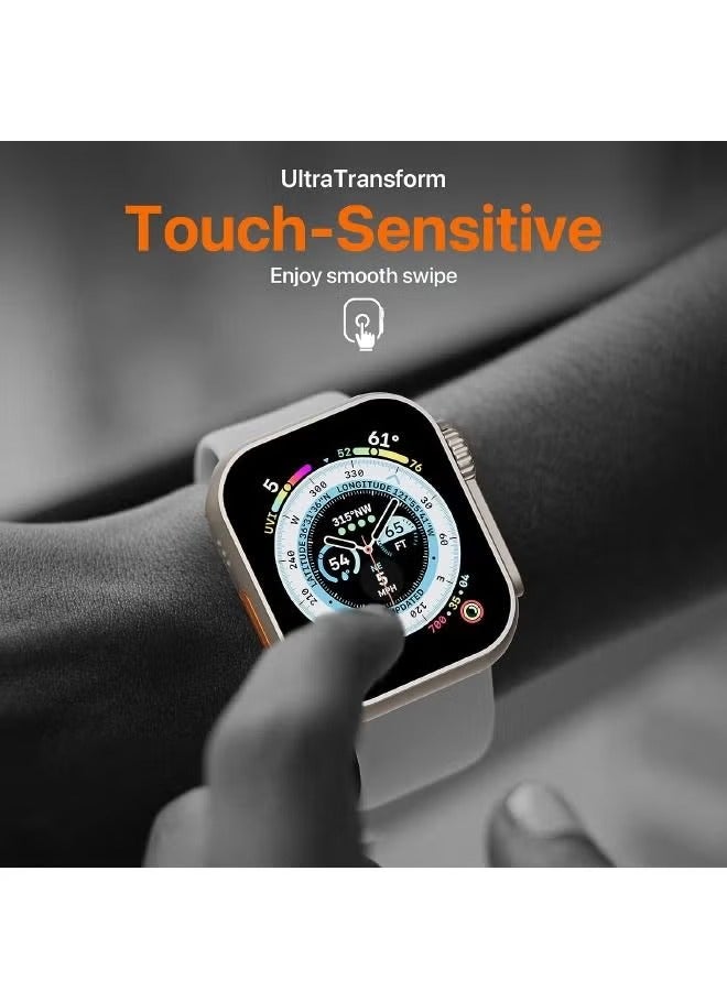 متوافق مع حافظة Apple Watch Series 7/8/9 مقاس 45 مم مع واقي شاشة من الزجاج المقوى، غطاء حافظة مقاوم للماء بتصميم فريد من نوعه من البولي كربونات، ملحقات تغطية كاملة لساعة iWatch 7/8/9 مقاس 45 مم - Image 4