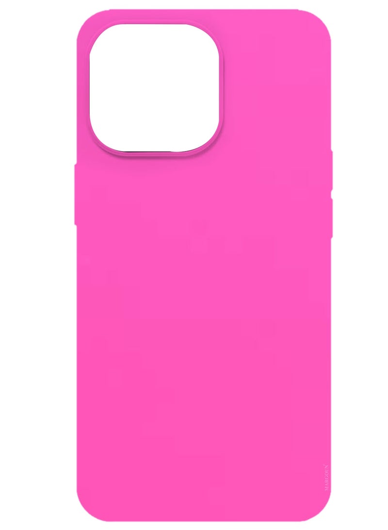 CATANES Silicone Case Cover for Apple iPhone 14 Plus, Slim Protective Cover with Microfiber Lining, Drop Protection - Hot Pink - Image 1