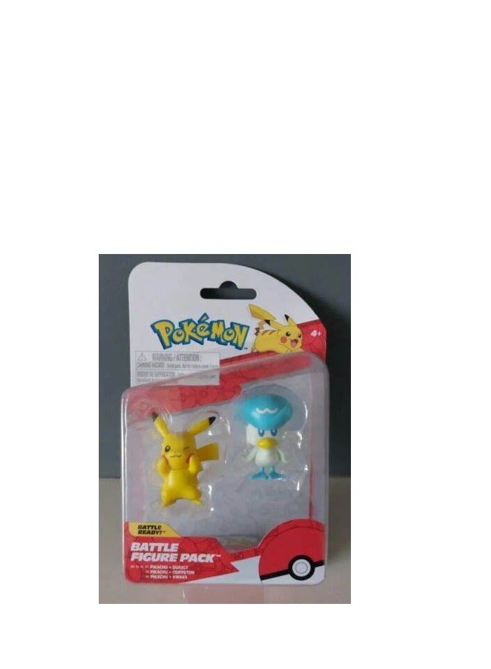 JAZWARES POKEMON BATTLE FIGURE 2-PACK PIKACHU & QUAXLY - GENERATION IX PKW3355