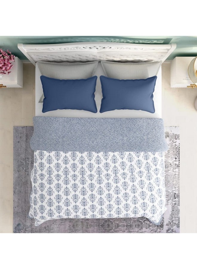 ويكفيت بطانية Wakefit | 110 جرام لكل متر مربع | بطانية سرير مزدوج، دوهار سرير مزدوج، دوهار، بطانية تكييف سرير مزدوج، لحاف لسرير مزدوج، لحاف، بطانيات هدايا ديوالي، قابلة للعكس (Susane Blue: 82x90 بوصة - عبوة من 1) - Image 4