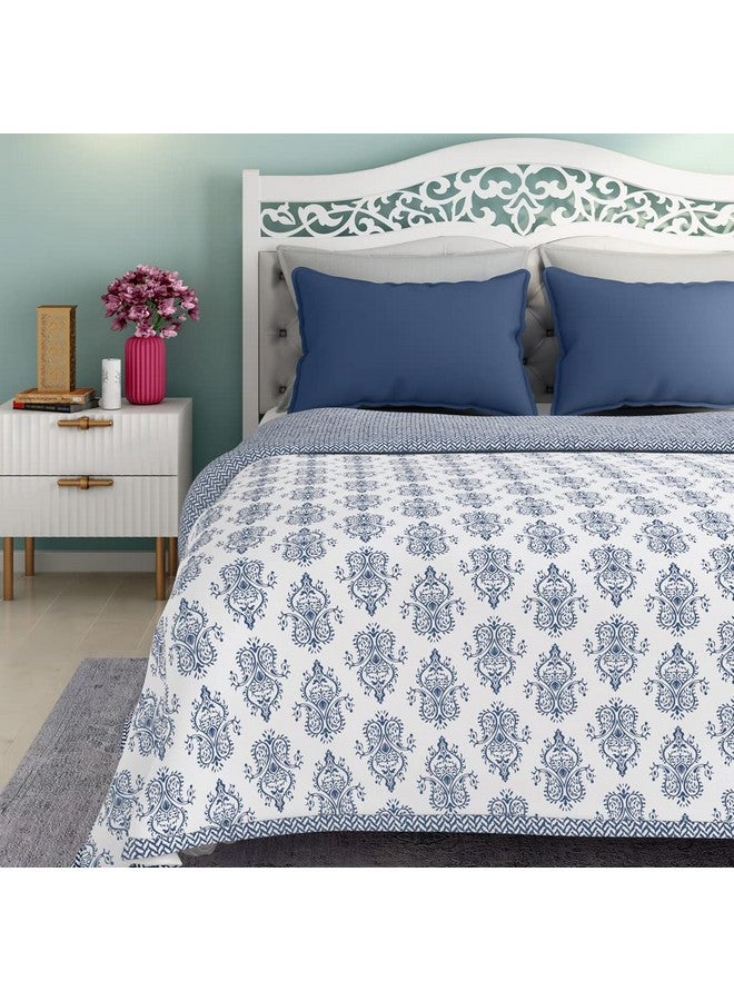 ويكفيت بطانية Wakefit | 110 جرام لكل متر مربع | بطانية سرير مزدوج، دوهار سرير مزدوج، دوهار، بطانية تكييف سرير مزدوج، لحاف لسرير مزدوج، لحاف، بطانيات هدايا ديوالي، قابلة للعكس (Susane Blue: 82x90 بوصة - عبوة من 1) - Image 2