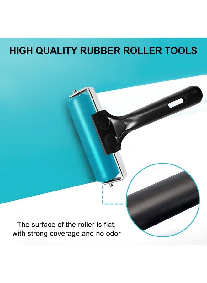 ATB 4Inch Rubber Brayer Roller For Printmaking Manual Roller Tool For Printmaking/Wallpaper/Gluing Application/Painting/Craft - Image 3