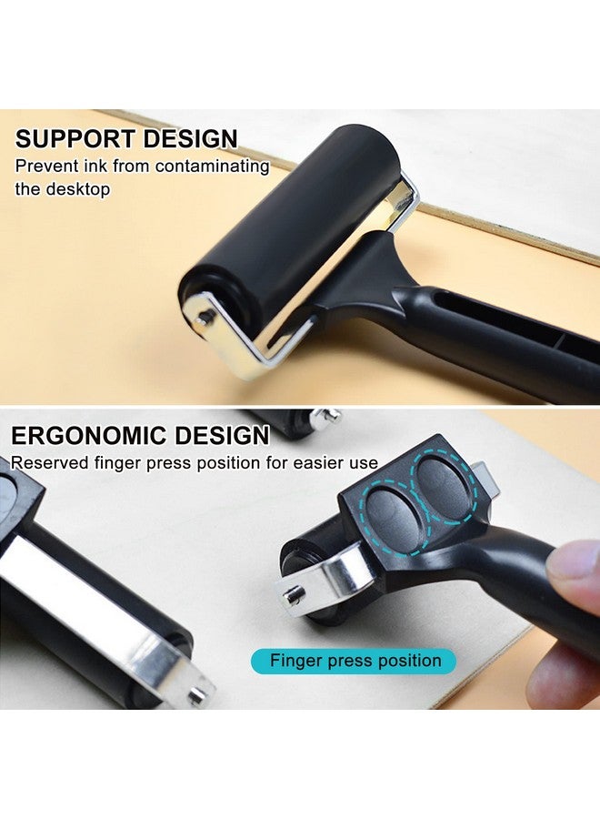 ATB 4Inch Rubber Brayer Roller For Printmaking Manual Roller Tool For Printmaking/Wallpaper/Gluing Application/Painting/Craft - Image 5