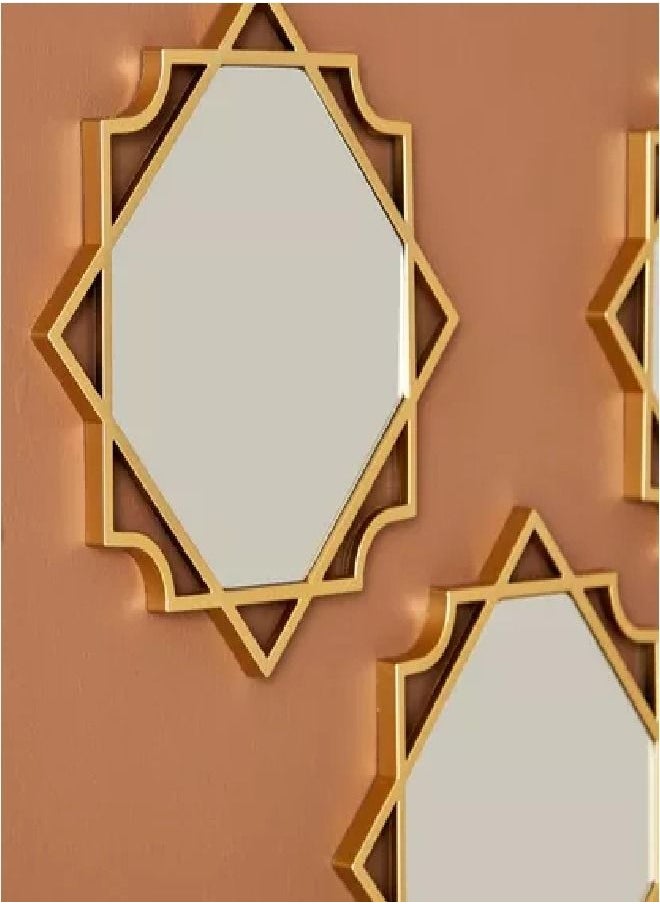 Home Box - Zoya 3-Piece Mirror Set with Square and Decorative Border - 25x25 cm - Image 1