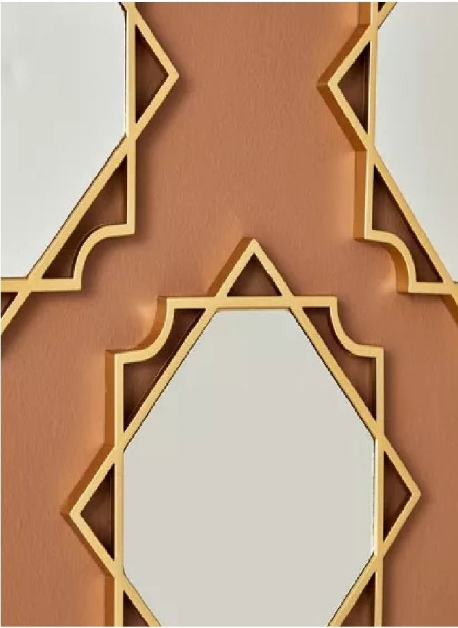 Home Box - Zoya 3-Piece Mirror Set with Square and Decorative Border - 25x25 cm - Image 1