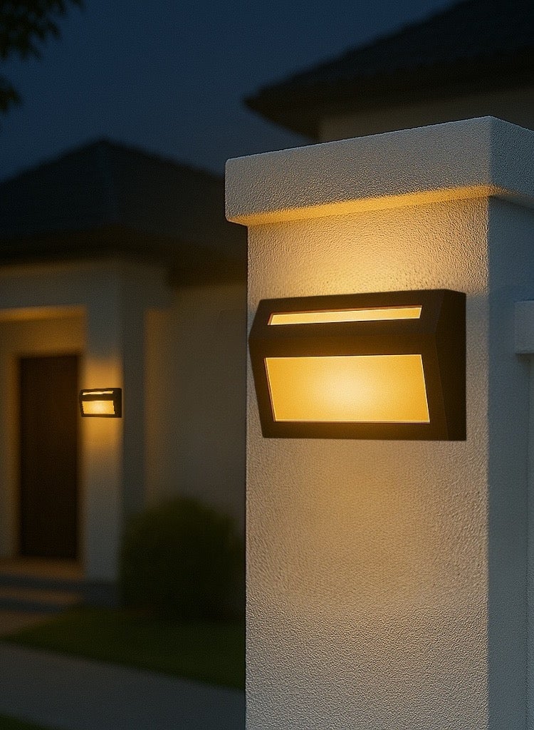 Wall plaque, copper frame, installed on the external wall, E27 bulb base, size 27*15 cm  - Image 1