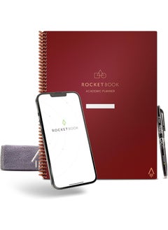 Rocketbook Smart Reusable Notebook Academic Planner with 13 Page Types Maroon 85 x 11