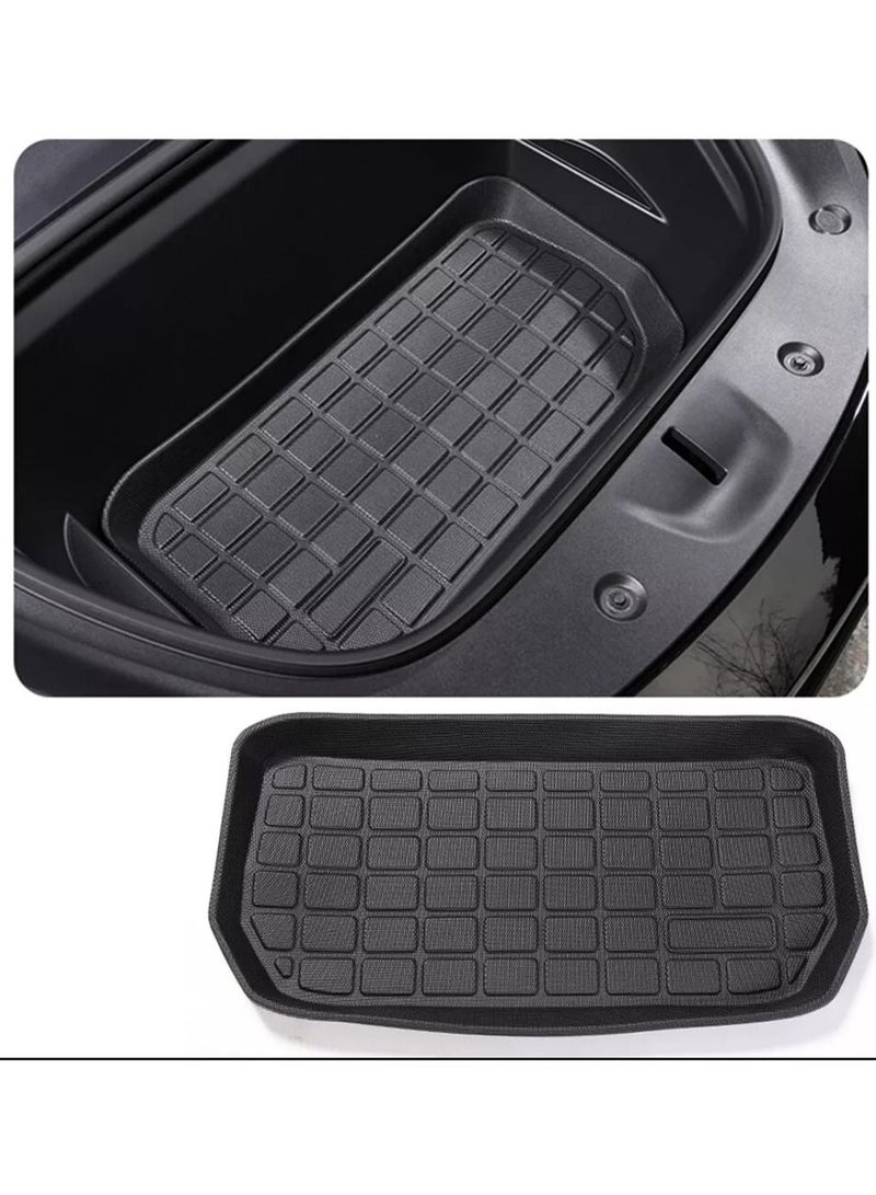 Generic Testech 2Pcs Set Tesla Model Y 2022 2023 TPE Car Frunk And Rear Trunk Storage Box Mat Pad Waterproof Protective Liner Trunk Tray Floor Mat - Image 2