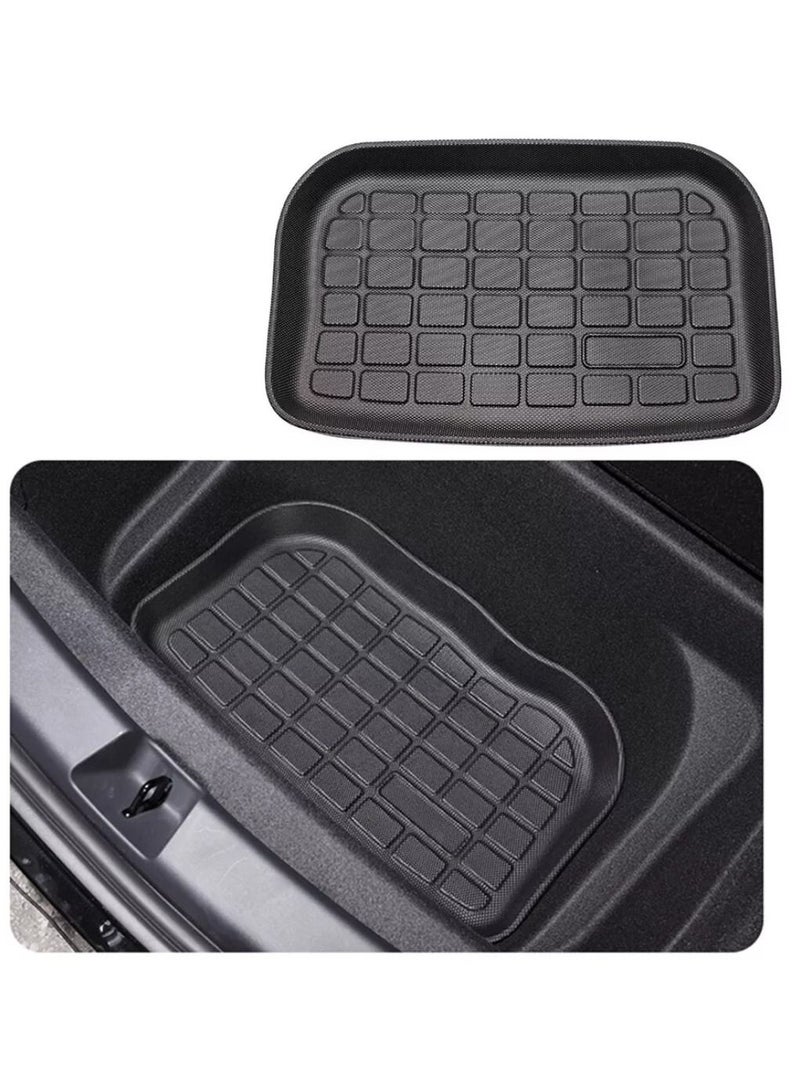 Generic Testech 2Pcs Set Tesla Model Y 2022 2023 TPE Car Frunk And Rear Trunk Storage Box Mat Pad Waterproof Protective Liner Trunk Tray Floor Mat - Image 3