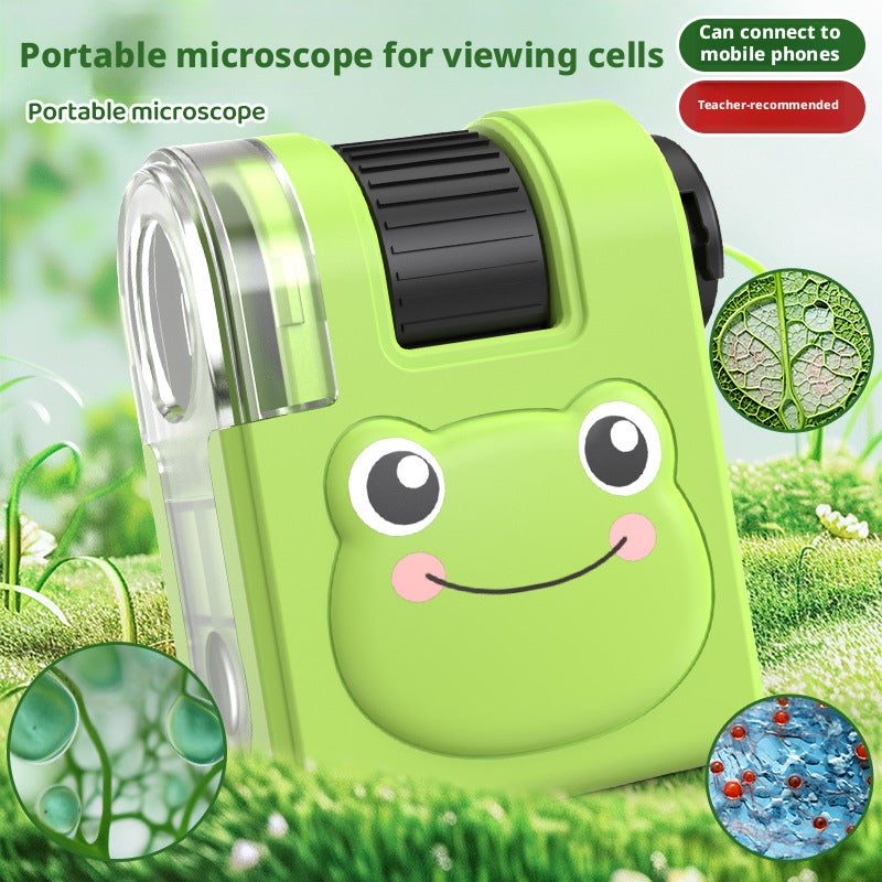 Kids Portable Microscope Science Educational Toy with UV Light for Outdoor Exploration - Image 2