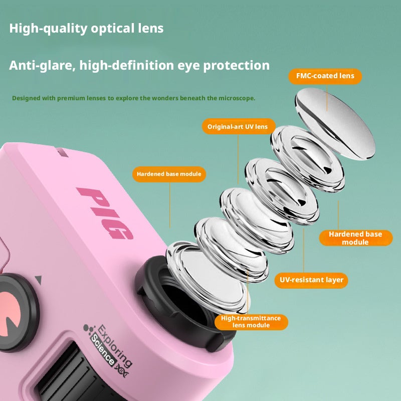 Kids Portable Microscope Science Educational Toy with UV Light for Outdoor Exploration - Image 3