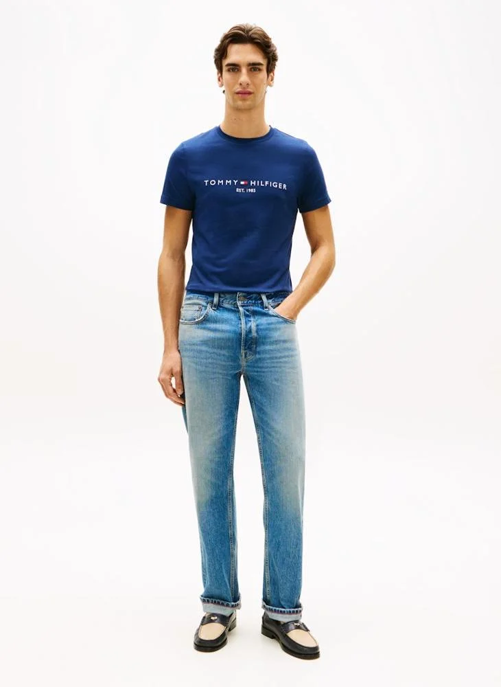 Tommy Hilfiger  Logo Embroidery Slim Jersey T-Shirt for Men | Best Price UAE