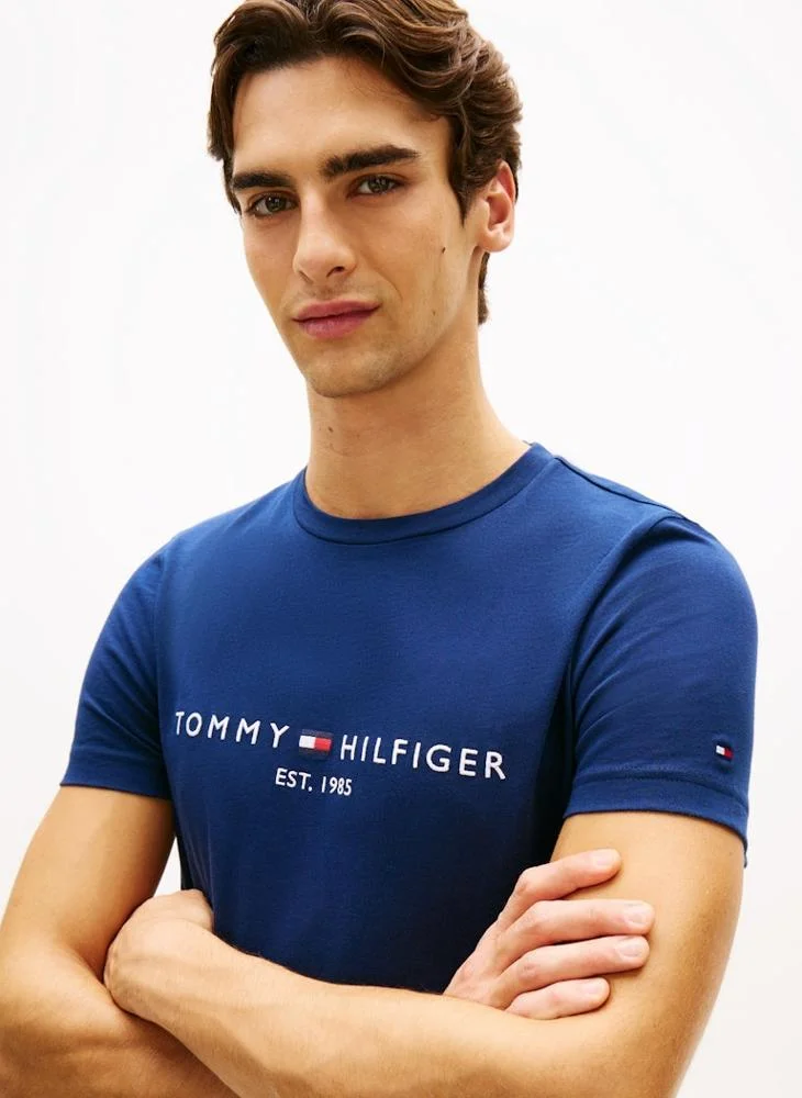 Tommy Hilfiger  Logo Embroidery Slim Jersey T-Shirt for Men | Best Price UAE