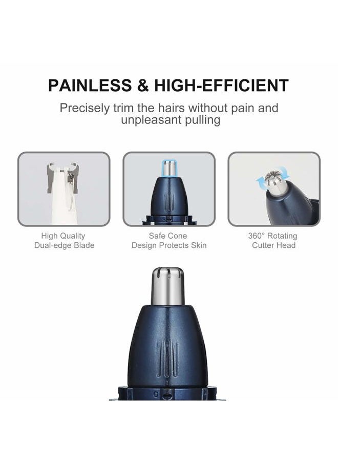 ONEDONE Nose Hair Trimmer, Father's Day Gifts 3 in 1 USB Rechargeable Ear Nose Hair Trimmer for Men,Dual-Edge Blades Painless Electric Nose Ear Trimmer Eyebrow Clipper  - Image 3
