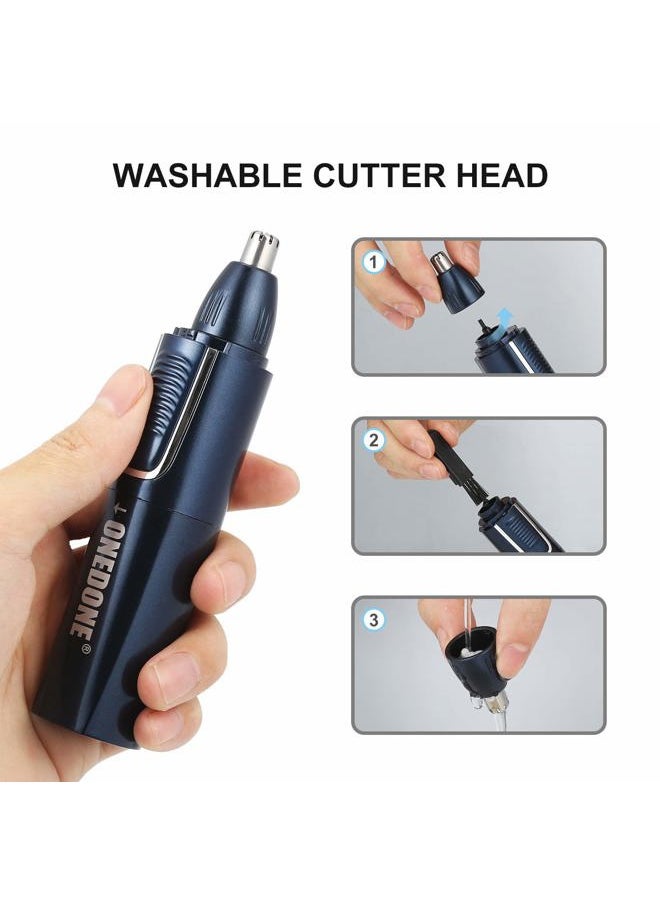 ONEDONE Nose Hair Trimmer, Father's Day Gifts 3 in 1 USB Rechargeable Ear Nose Hair Trimmer for Men,Dual-Edge Blades Painless Electric Nose Ear Trimmer Eyebrow Clipper  - Image 4