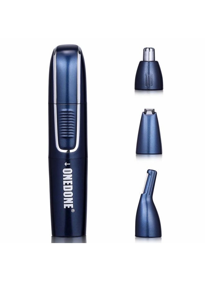 ONEDONE Nose Hair Trimmer, Father's Day Gifts 3 in 1 USB Rechargeable Ear Nose Hair Trimmer for Men,Dual-Edge Blades Painless Electric Nose Ear Trimmer Eyebrow Clipper  - Image 1