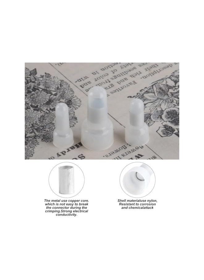 PROMASS promass Closed End Crimp Connectors, Nylon Wire Connector Kit, Insulated Crimp Cap Terminal, 22-16/16-14/12-10 AWG, Wire End Caps for Electrical Connections, 300 Pcs  - Image 4