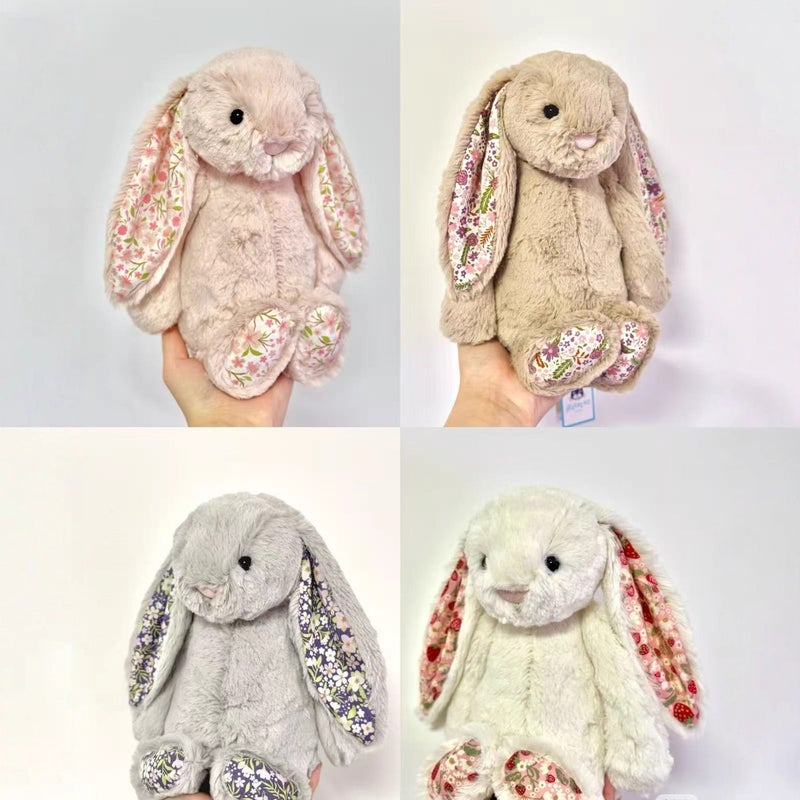 Jellycat Style Floral Bunny Plush Toy, Birthday Gift - Image 1