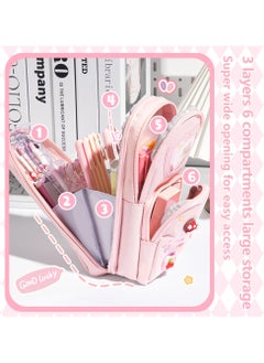 NajmStyle Mini Backpack Pencil Case Art Marker Storage Canvas Makeup Pocket Small Gadget Bag Organizer Random Free of 6 Pack Highlighters  - Image 2