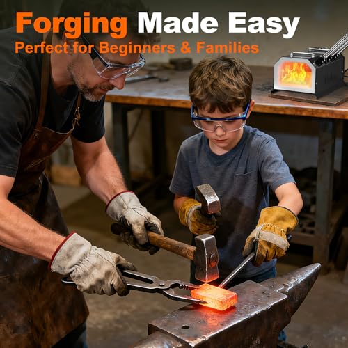 Molten Masters MMasters 3 Burner Propane Forge 2600°F Gas Forge for Blacksmithing, Knife Making, and Bladesmithing – Triple Burner Kit with Efficient Heating for Large Projects - Image 3