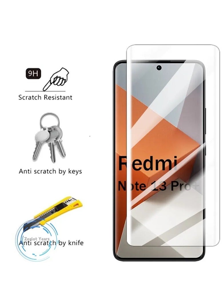 Generic - Screen Protector for Xiaomi Redmi Note 13 Pro Plus Tempered Glass Screen Protector Full Screen Coverage Glass Anti-Fingerprint Scratch Resistant HD Clear for Redmi Note 13 Pro Plus - Image 1