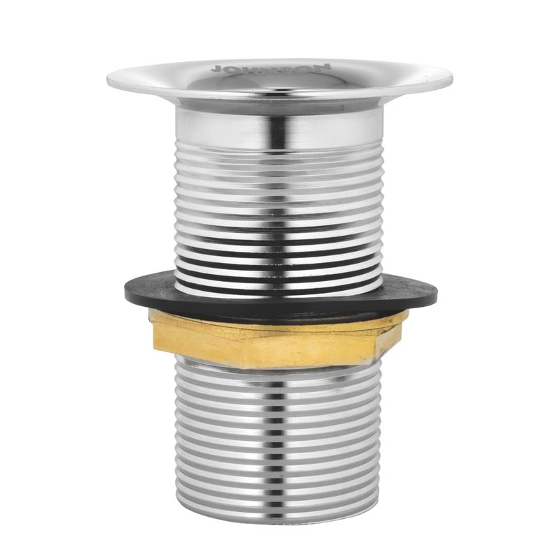 Johnson Bathrooms Johnson Brass 25 inch 84mm Waste Coupling Full Thread Waste Coupling for Wash Basins White Chrome Drain Outlet - Image 1
