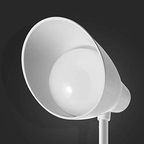IDOLESHOP Flexible Round LED Stand Flexible Modern Touch Switch Rechargeable Table Eye Care Reading Study Bed Side Study Desk Lamp (White) - Image 2