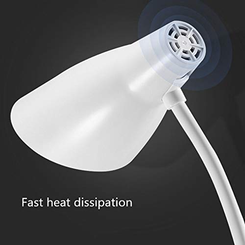 IDOLESHOP Flexible Round LED Stand Flexible Modern Touch Switch Rechargeable Table Eye Care Reading Study Bed Side Study Desk Lamp (White) - Image 3