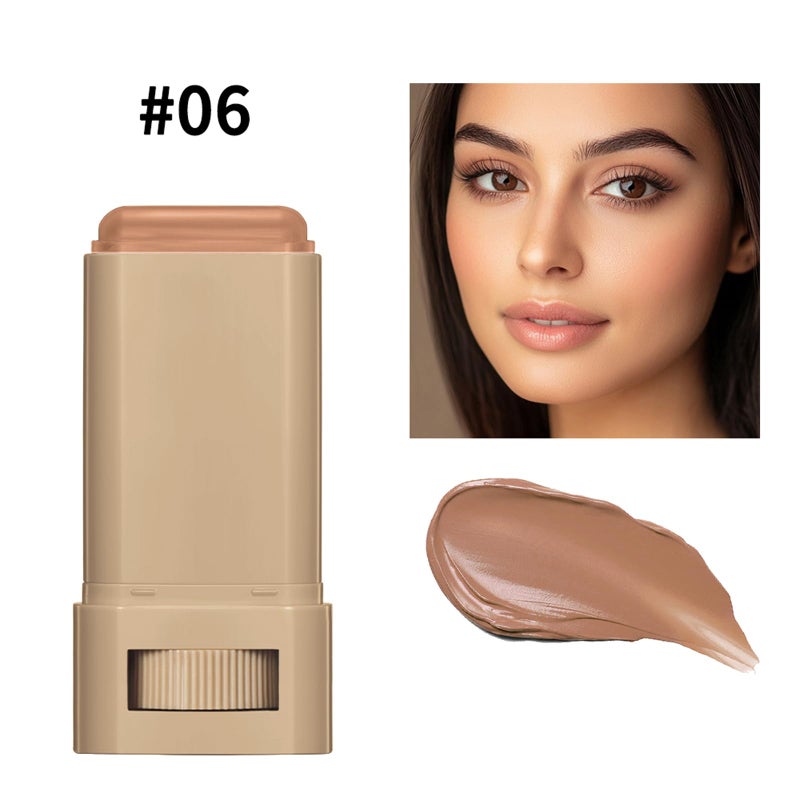 BAISEN DIARY Beauty Balm Serum-Enriched Tinted Moisturizer Stick â€“ Hydrating Lightweight Solid Foundation with Natural Skin Tint Finish, Flawless Sheer to Medium Coverage, Radiant & Dewy Glow, All-Day Wear (6#, 1) - Image 2